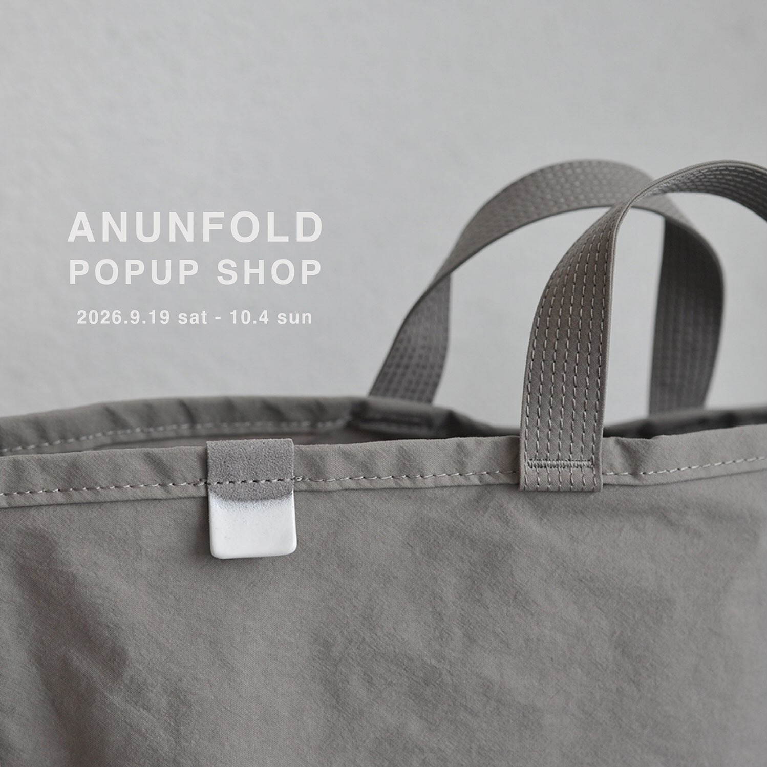 -

ANUNFOLDポップアップショップも、今週末10/4(日)までとなりました。
連日たくさんのご来店をありがとう...